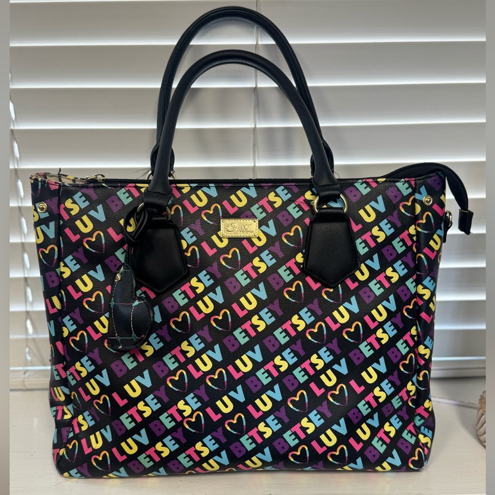 Betsey Johnson Colorful 'LUV BETSEY' Tote